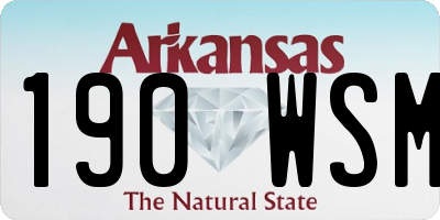 AR license plate 190WSM