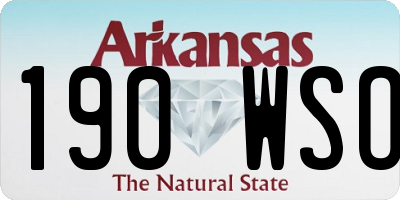 AR license plate 190WSO