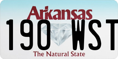AR license plate 190WST