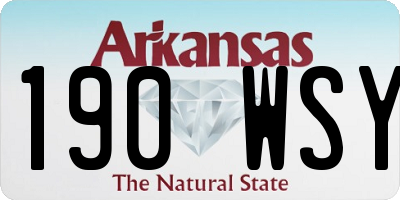 AR license plate 190WSY