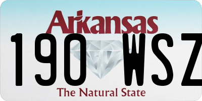 AR license plate 190WSZ