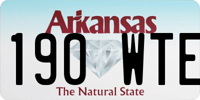 AR license plate 190WTE