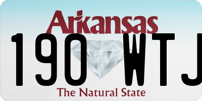 AR license plate 190WTJ