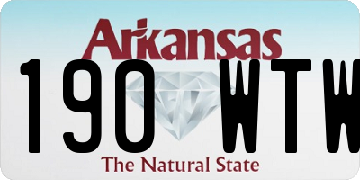 AR license plate 190WTW
