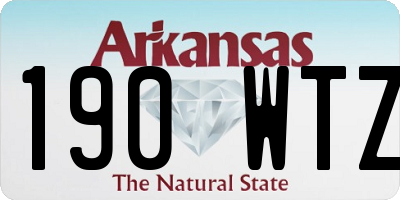 AR license plate 190WTZ
