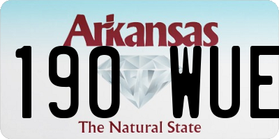 AR license plate 190WUE