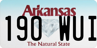 AR license plate 190WUI
