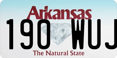 AR license plate 190WUJ