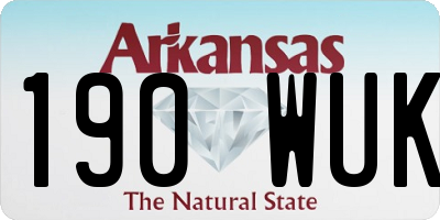 AR license plate 190WUK