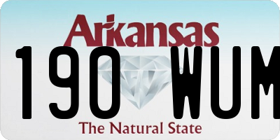 AR license plate 190WUM