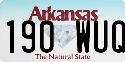 AR license plate 190WUQ
