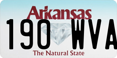 AR license plate 190WVA