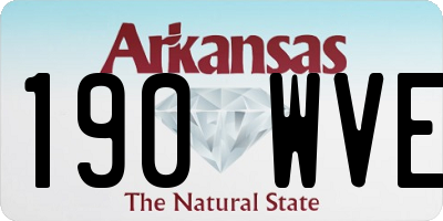 AR license plate 190WVE