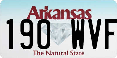 AR license plate 190WVF