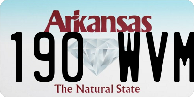 AR license plate 190WVM