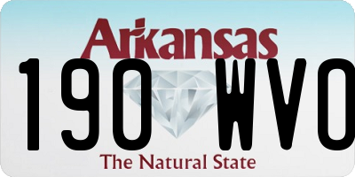 AR license plate 190WVO