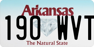 AR license plate 190WVT