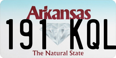 AR license plate 191KQL