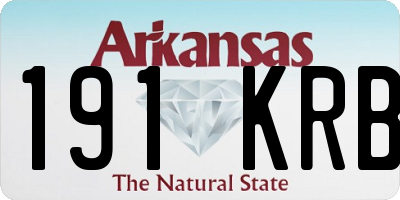 AR license plate 191KRB