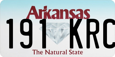 AR license plate 191KRC