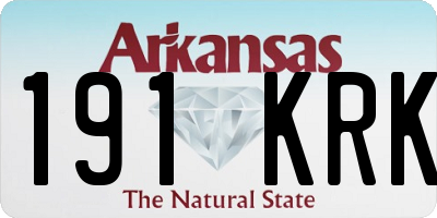 AR license plate 191KRK