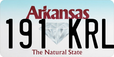 AR license plate 191KRL