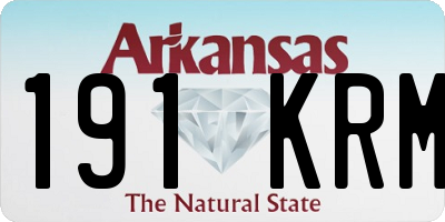 AR license plate 191KRM