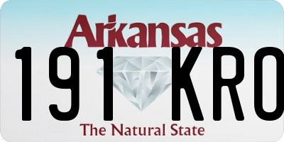 AR license plate 191KRO