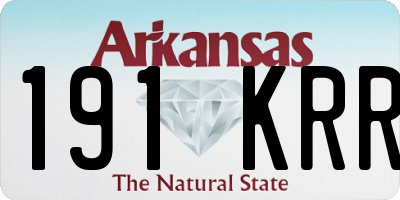 AR license plate 191KRR
