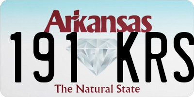 AR license plate 191KRS