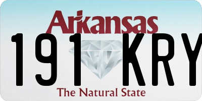 AR license plate 191KRY