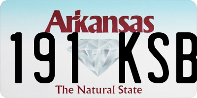 AR license plate 191KSB