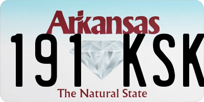 AR license plate 191KSK