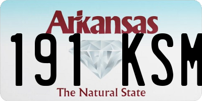 AR license plate 191KSM