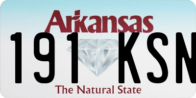 AR license plate 191KSN