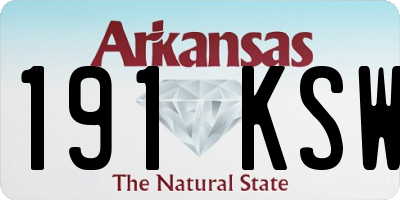 AR license plate 191KSW