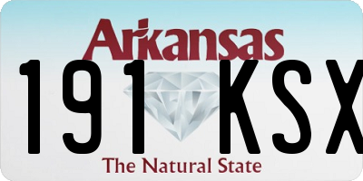 AR license plate 191KSX