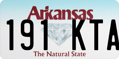 AR license plate 191KTA