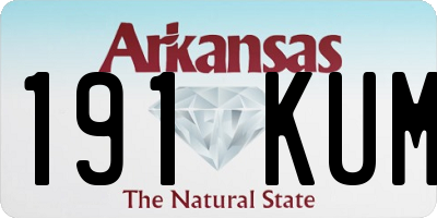 AR license plate 191KUM