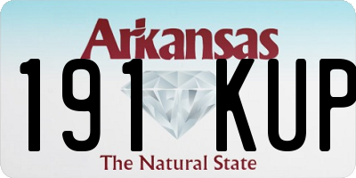 AR license plate 191KUP
