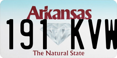 AR license plate 191KVW