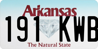 AR license plate 191KWB