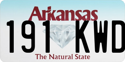 AR license plate 191KWD