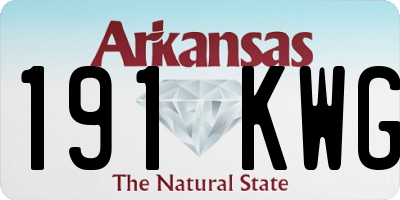AR license plate 191KWG