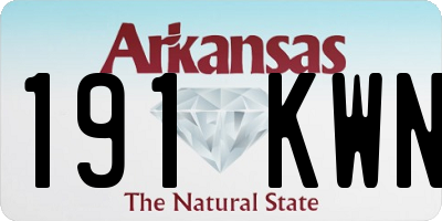 AR license plate 191KWN