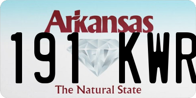 AR license plate 191KWR