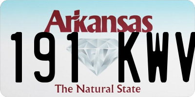 AR license plate 191KWV