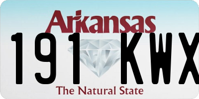 AR license plate 191KWX
