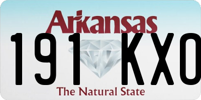 AR license plate 191KXO