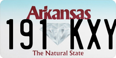AR license plate 191KXY
